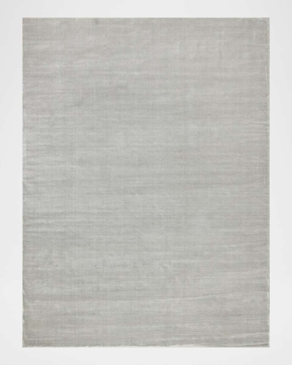 Velutto Hand-Loomed Light Silver Rug, 6' x 9'